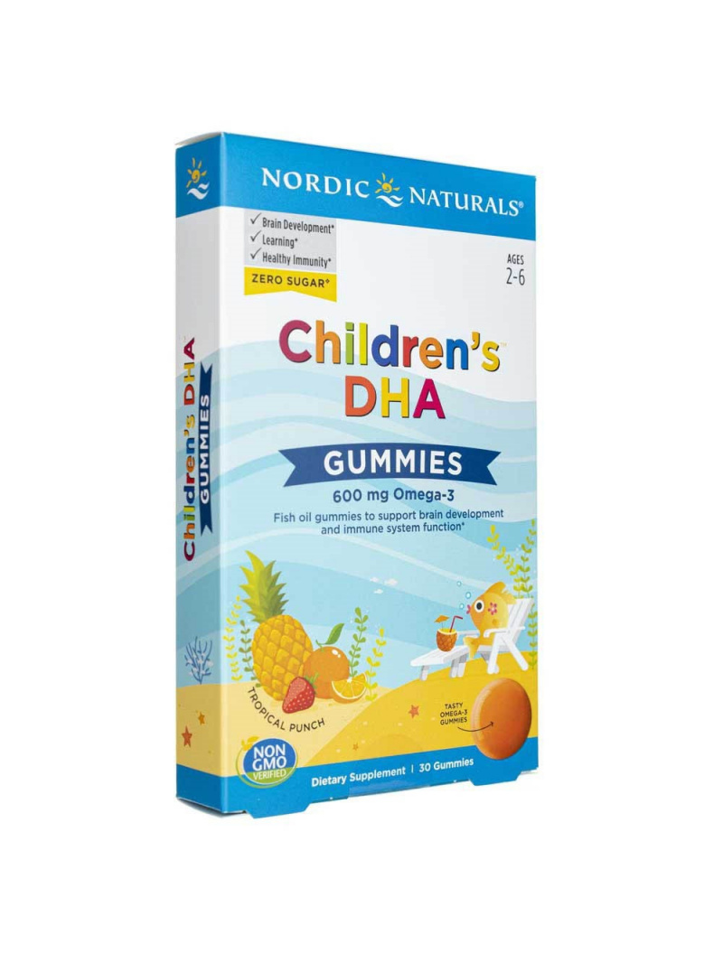 Nordic Naturals Detská DHA Omega-3 600 mg - 30 gumičiek