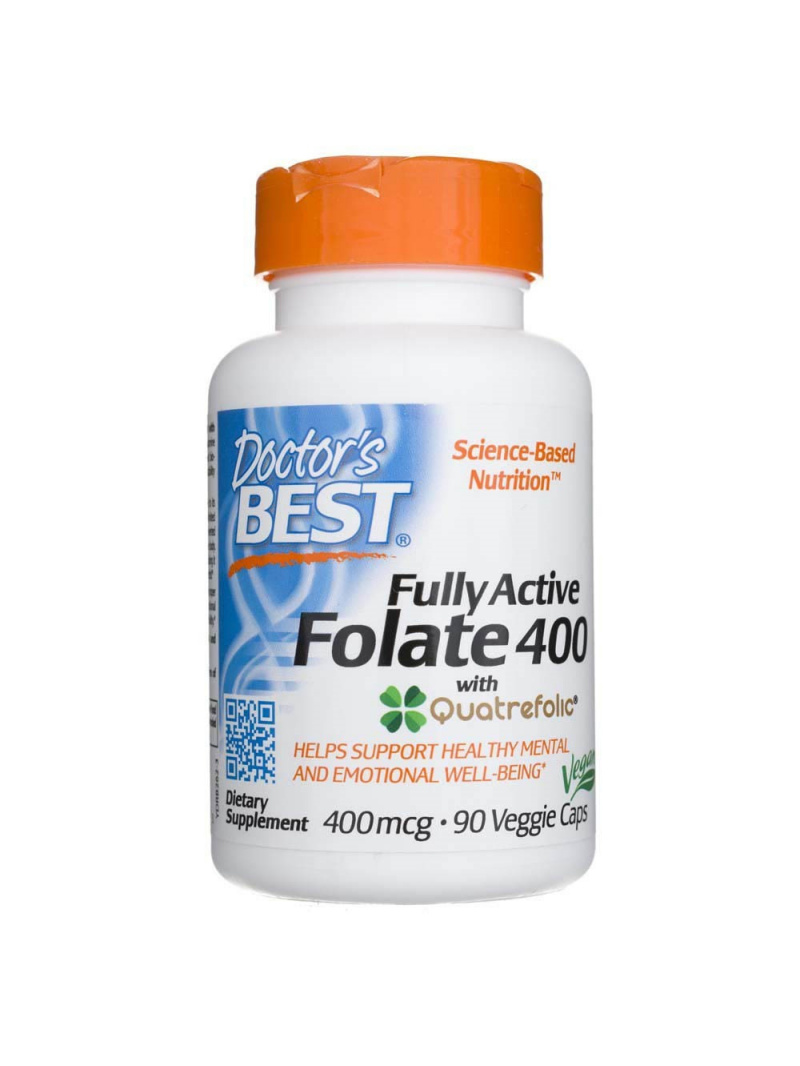 Doctor's Best Kyselina listová s Quatrefolic 400 mcg - 90 kapsúl
