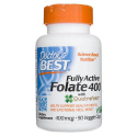 Doctor's Best Kyselina listová s Quatrefolic 400 mcg - 90 kapsúl