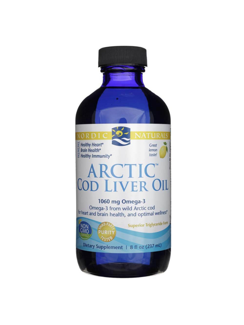 Nordic Naturals Arktický olej z tresčej pečene citrón - 237 ml