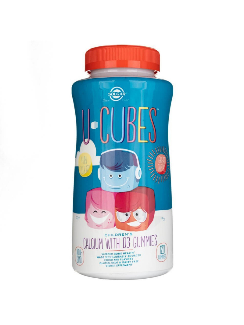 Solgar U-Cubes Calcium s vitamínom D3 pre deti - 120 želé