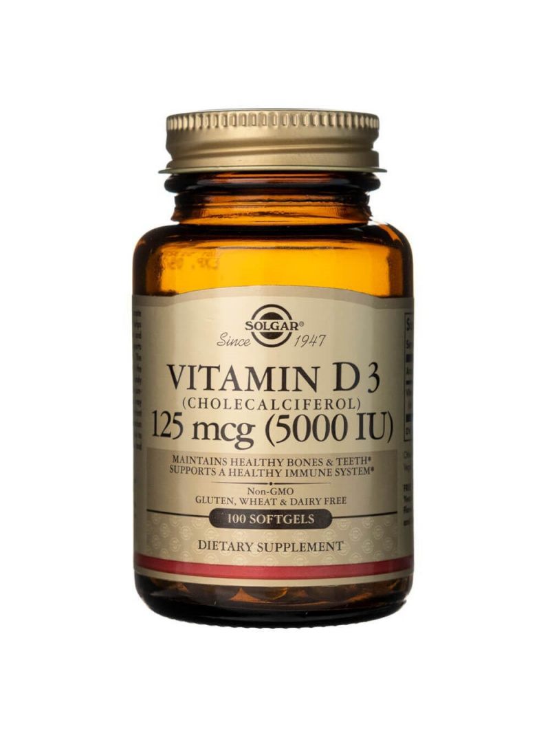 Solgar Vitamín D3 5000 IU (125 µg) - 100 kapsúl