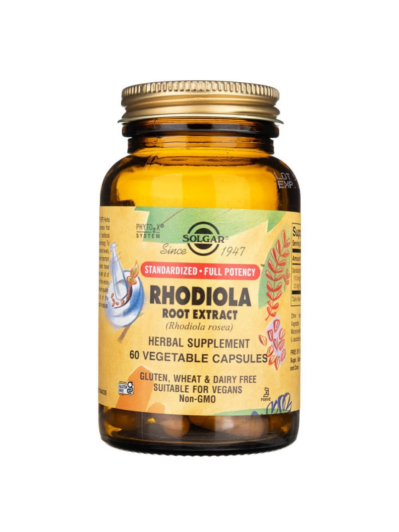 Solgar Rhodiola koreňový extrakt - 60 kapsúl
