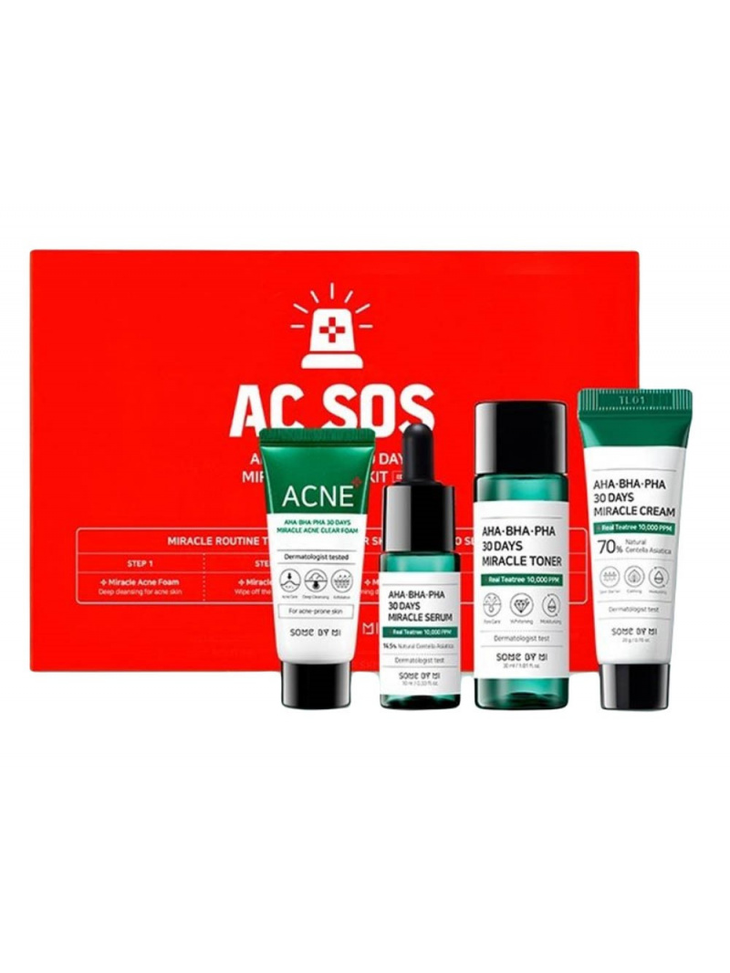 Green Pasture0 AHA BHA PHA 30 Days Miracle AC SOS - sada pre aknóznu pleť