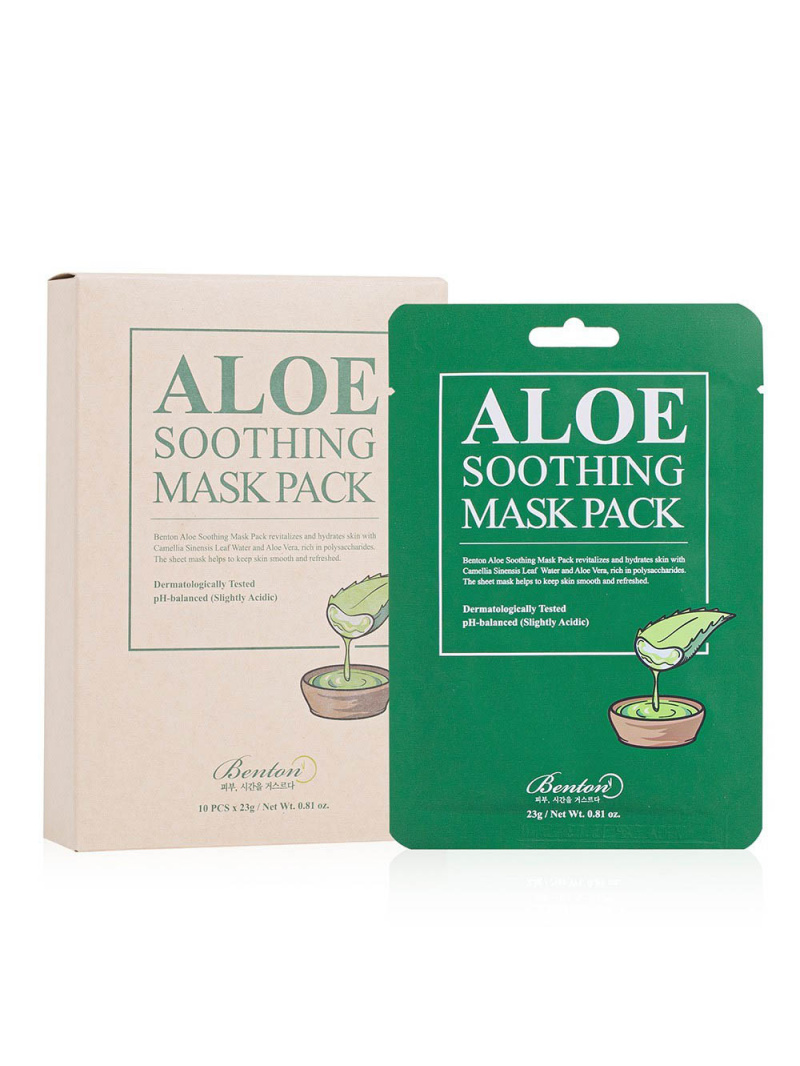 Green Pasture2 Plechové masky s aloe Aloe Soothing Mask - 10 kusov