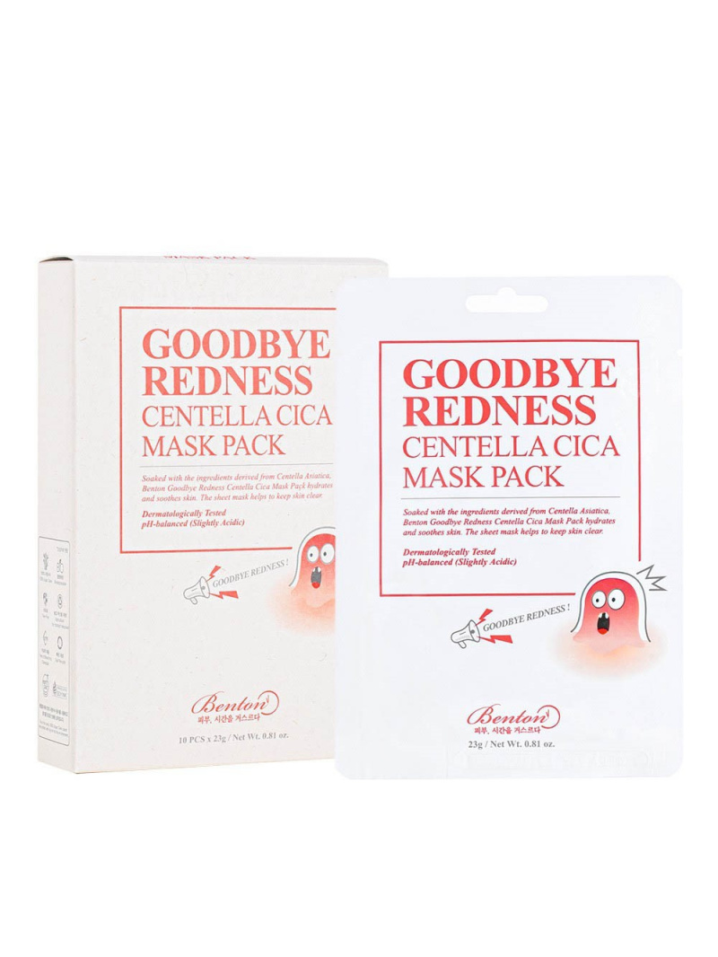 Green Pasture2 Goodbye Redness Centella Mask upokojujúce plátené masky - 10 kusov