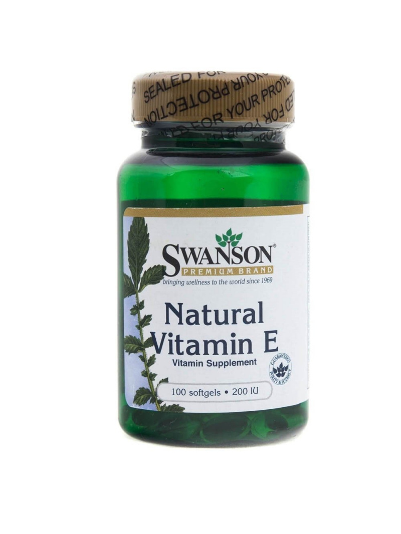 Swanson Vitamín E prírodný 200 IU - 100 kapsúl
