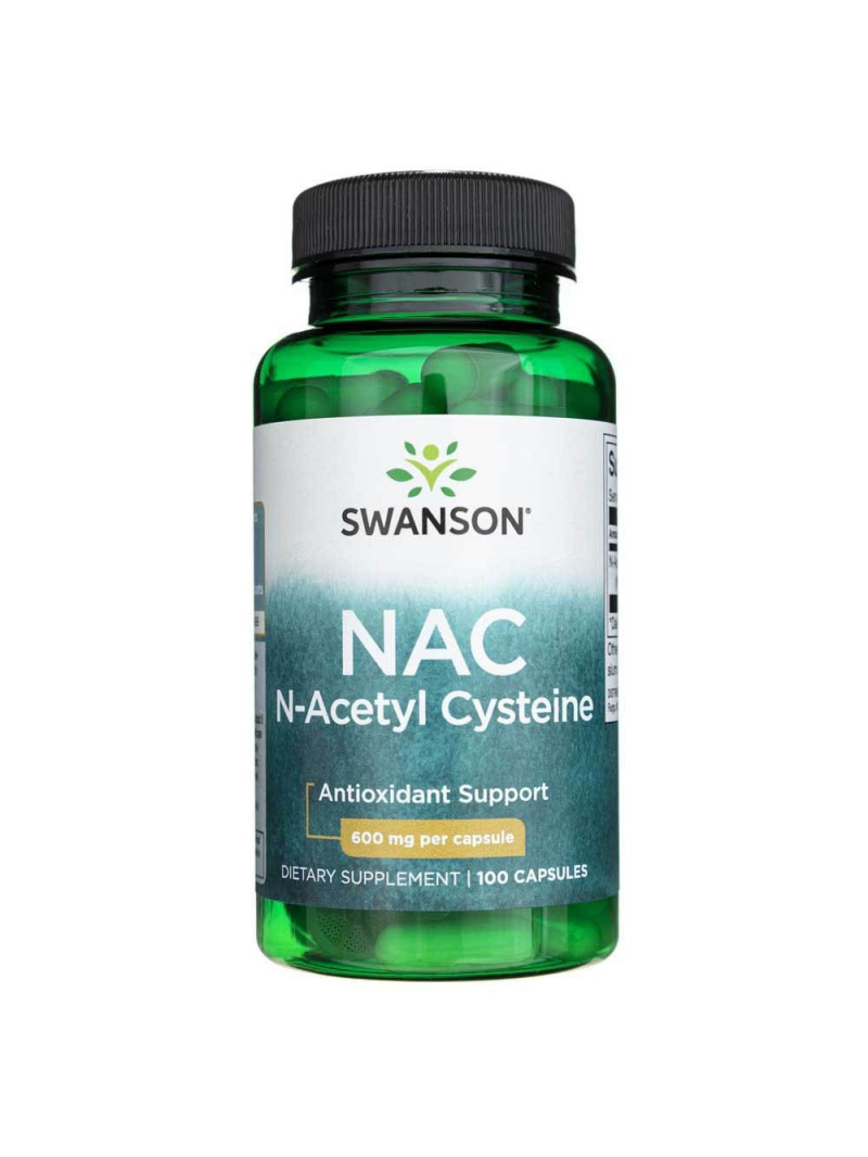 Swanson NAC (N-acetylcysteín) 600 mg - 100 kapsúl
