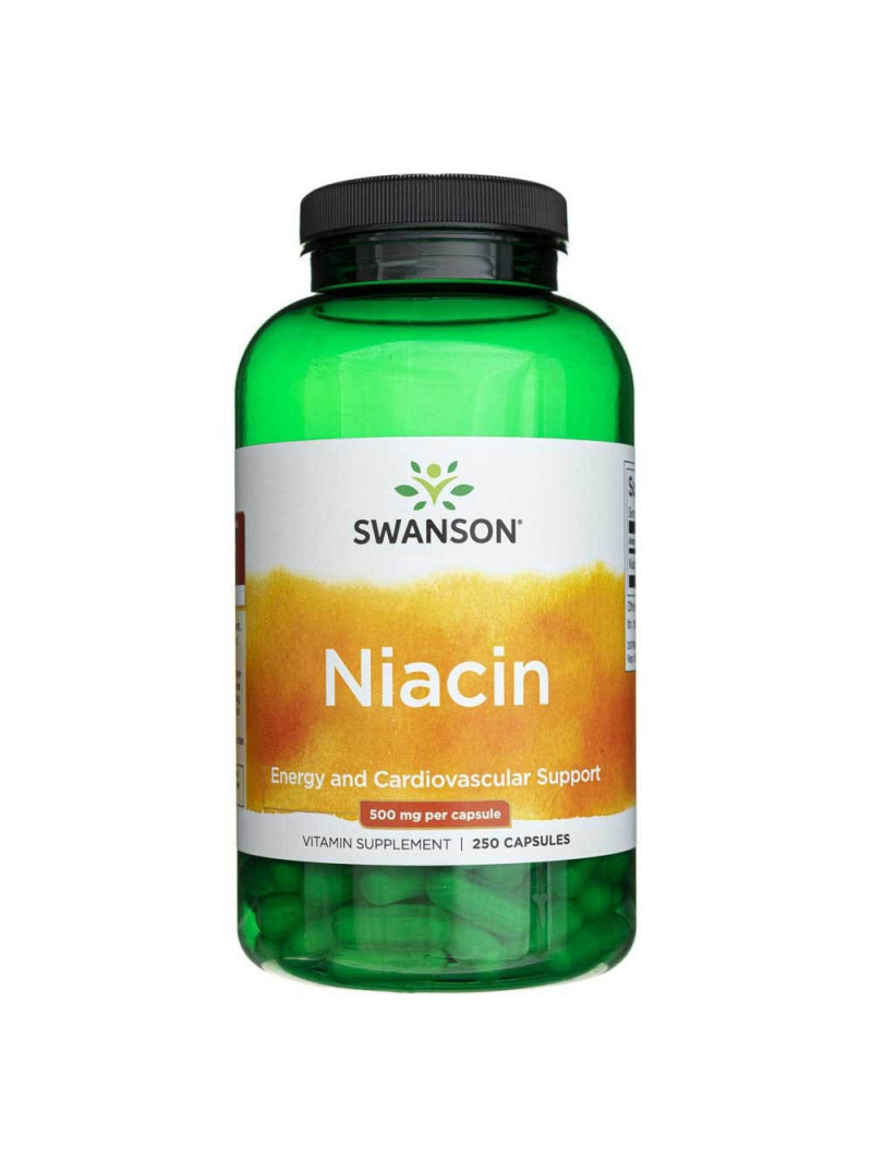 Swanson Niacín (vitamín B3) 500 mg - 250 kapsúl