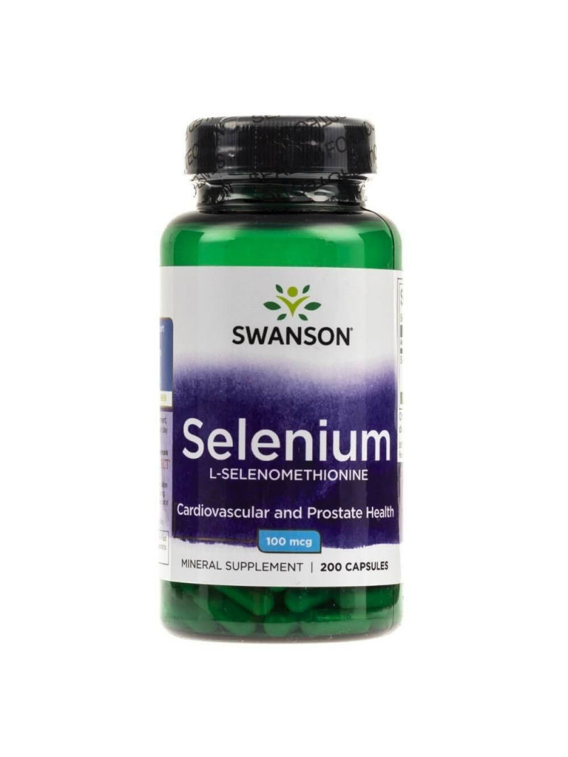 Swanson Selén (Selenometionín) 100 mcg - 200 kapsúl