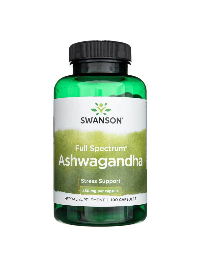Swanson Ashwagandha (indický ženšen) 450 mg - 100 kapsúl