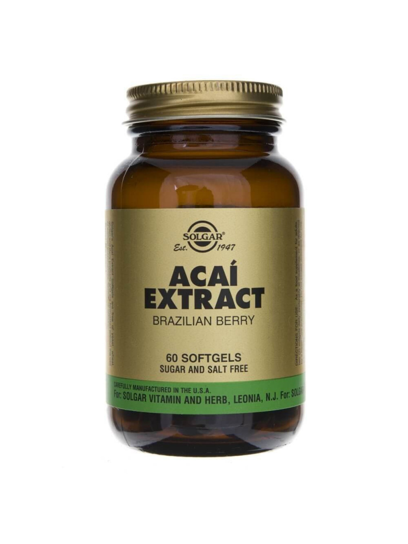 Solgar Acai extrakt z brazílskych bobúľ - 60 kapsúl