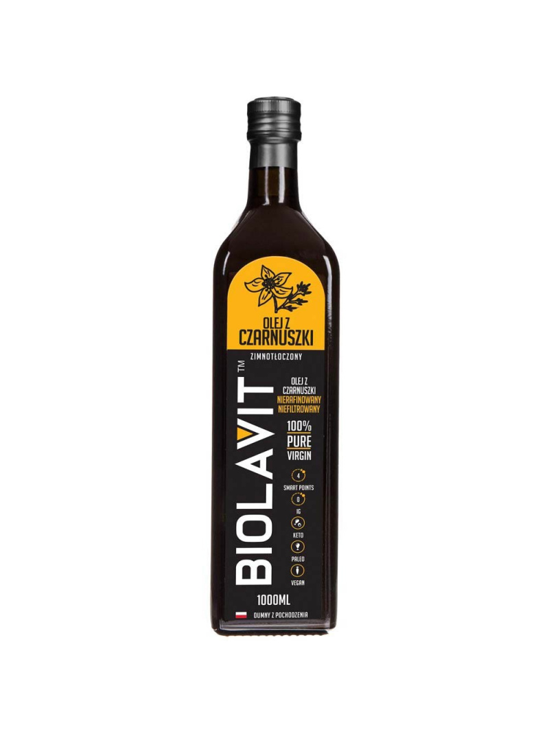 Bilovit Olej z čiernej rasce lisovaný za studena - 1000 ml