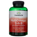 Swanson MultiOmega 3-6-9 Ľanový, borákový a rybí olej – 120 kapsúl