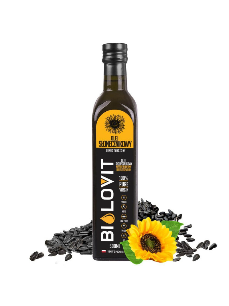 Bilovit Slnečnicový olej lisovaný za studena - 500 ml