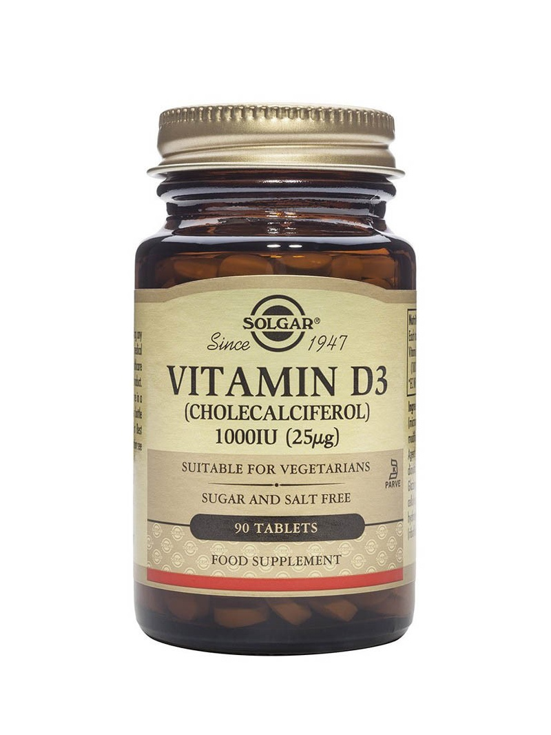 Solgar Vitamín D3 1000 IU (25 µg) – 90 tabliet
