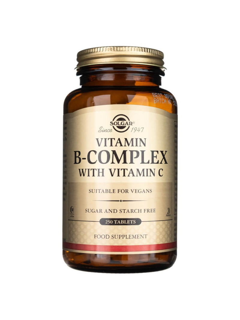 Solgar Vitamín B-Komplex s vitamínom C - 250 tabliet