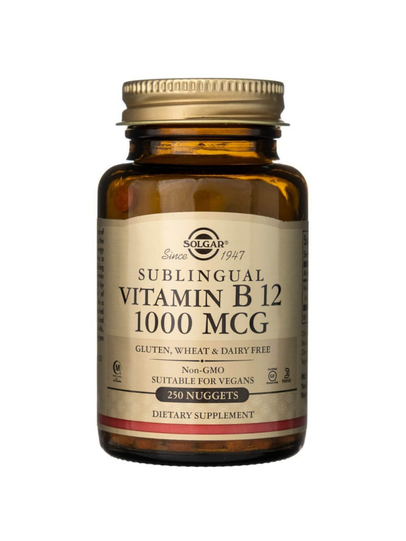 Solgar Vitamín B12 1000 mcg - 250 nugetov