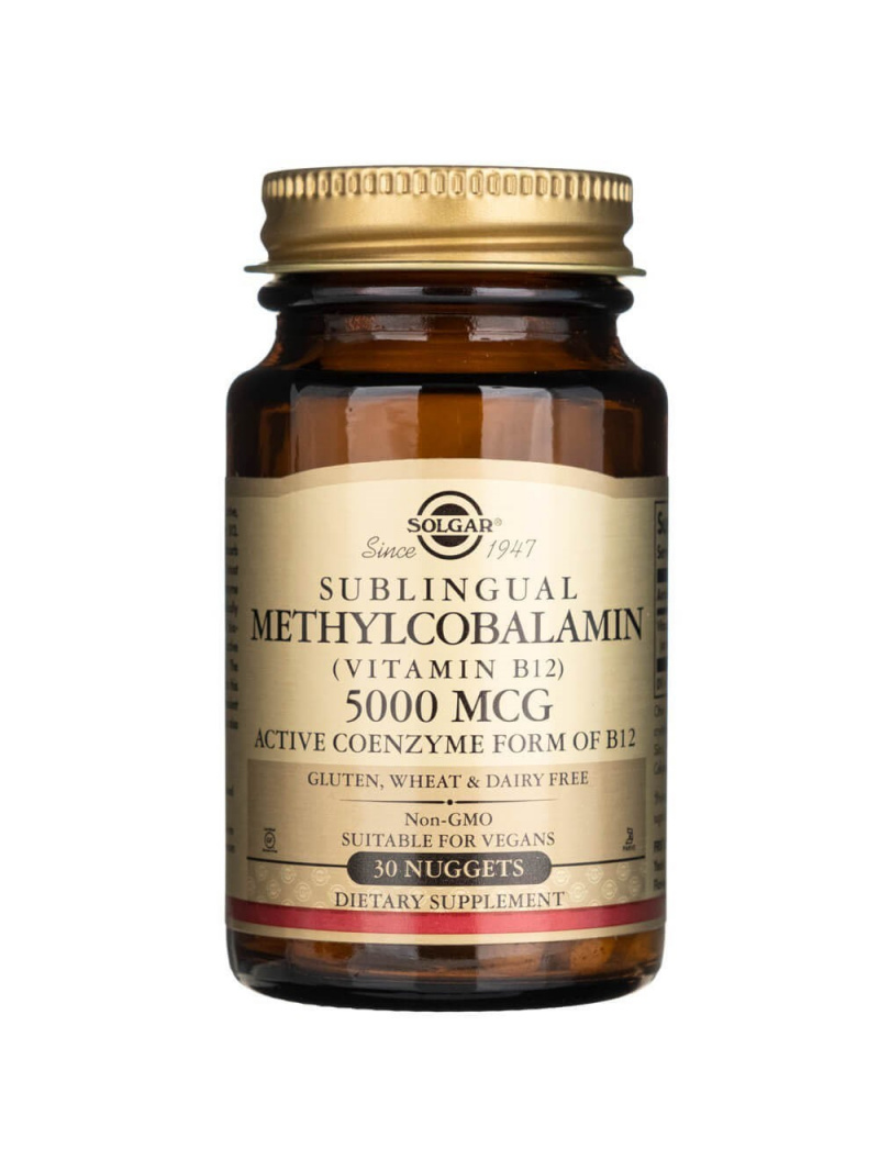 Solgar Vitamín B12 Metylkobalamín 5000 mcg - 30 tabliet