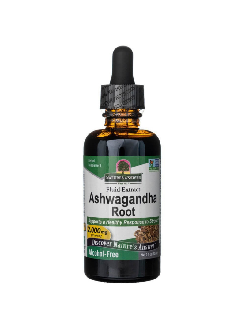 Nature's Answer Ashwagandha, tekutý extrakt, bez alkoholu 2000 mg - 30 ml