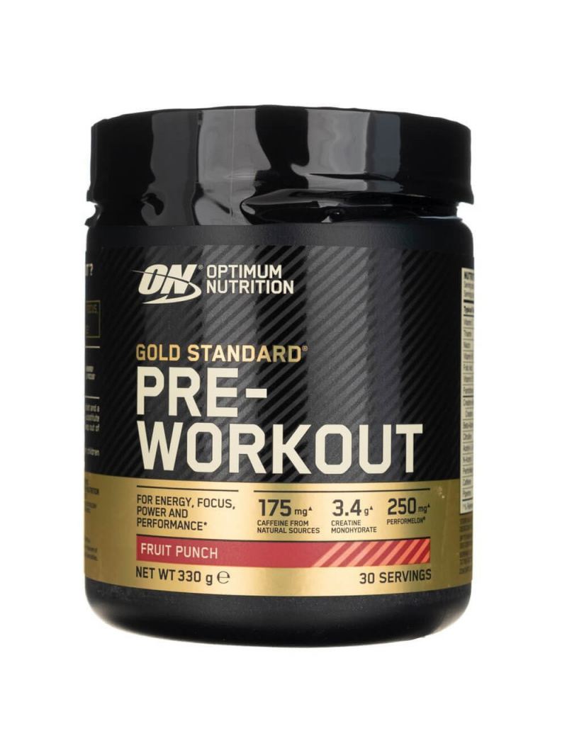 Optimum Nutrition Gold Standard predtréningovka, ovocný punč - 330 g