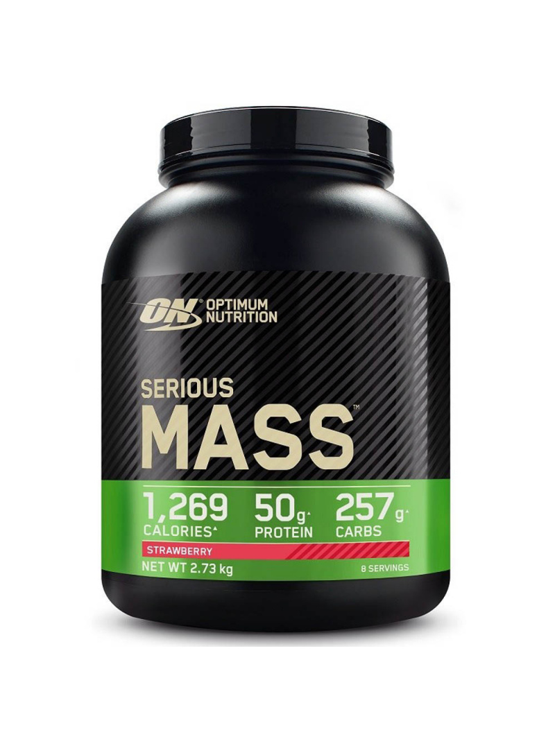 Optimum Nutrition Serious Mass, Jahoda - 2730 g