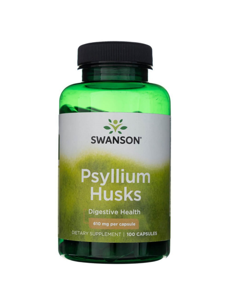 Swanson Psyllium Husks 610 mg - 100 kapsúl