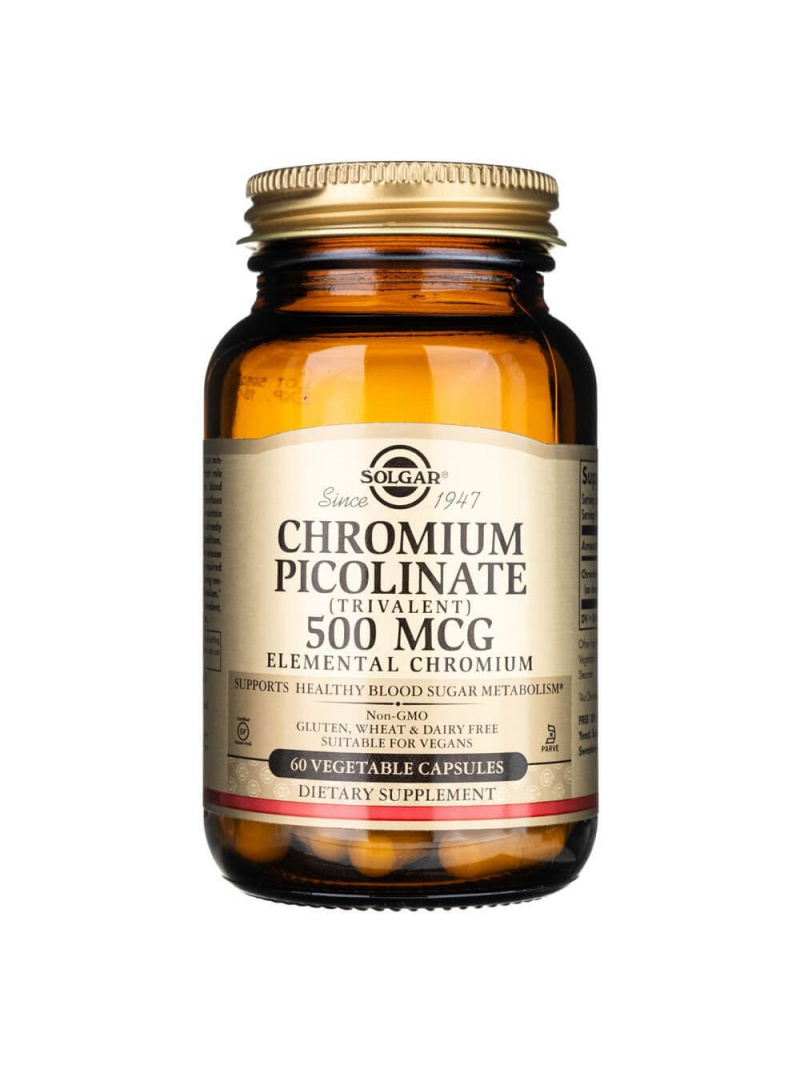 Solgar Pikolinát chrómu 500 mcg - 60 kapsúl