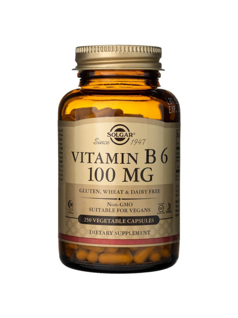 Solgar Vitamín B6 100 mg - 250 kapsúl