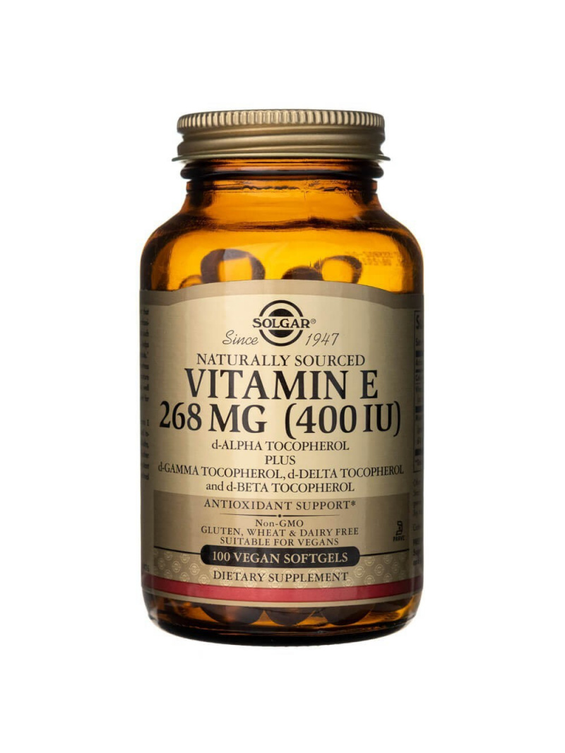 Solgar Vitamín E 268 mg (400 IU) - 100 vegánskych kapsúl