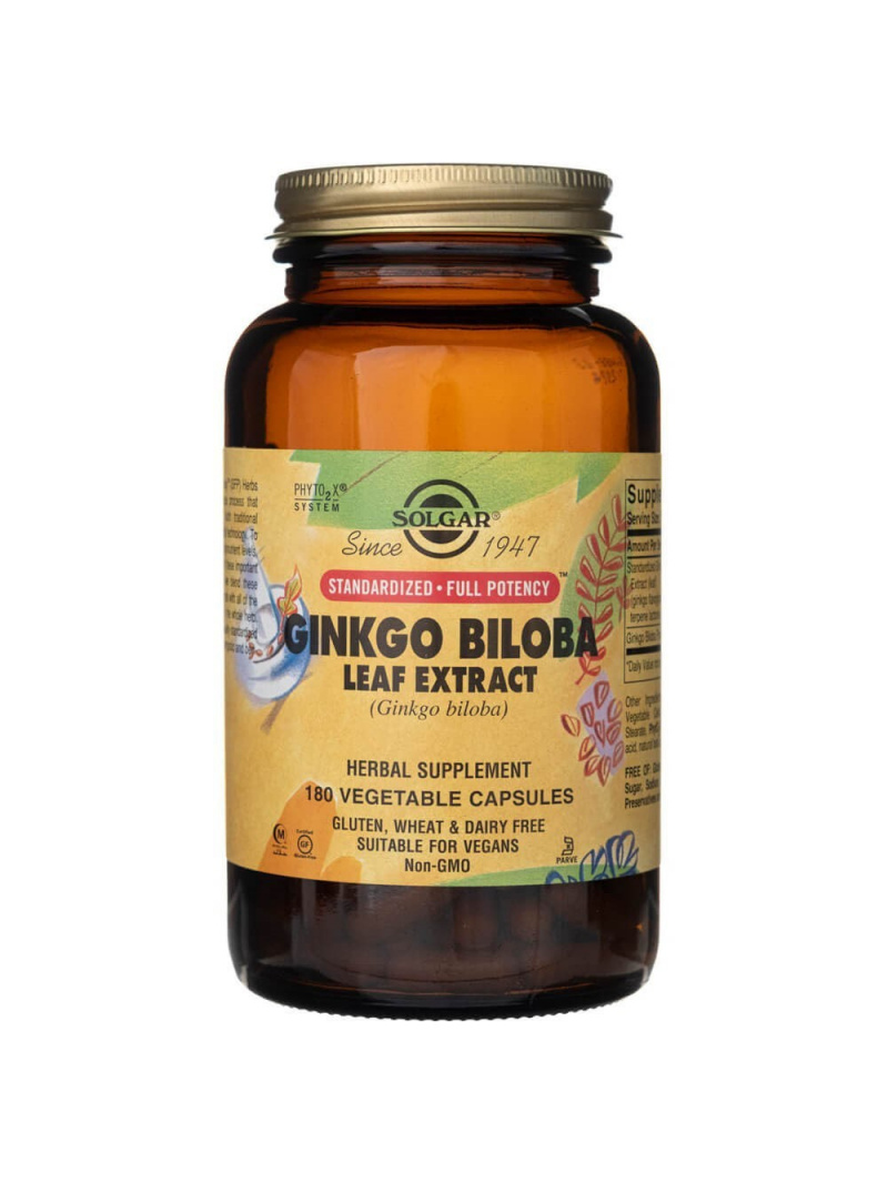 Solgar Ginkgo Biloba (Ginkgo biloba) - 180 kapsúl