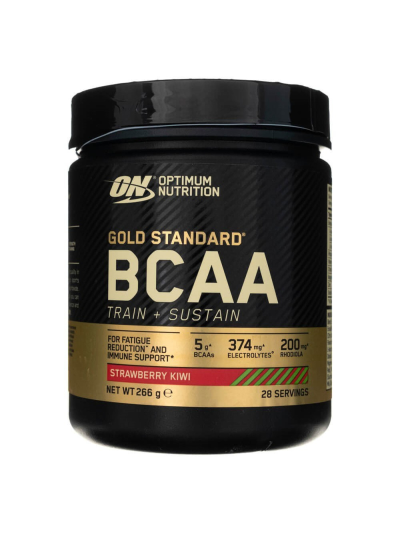 Optimum Nutrition BCAA Train + Sustain jahoda a kiwi - 266 g