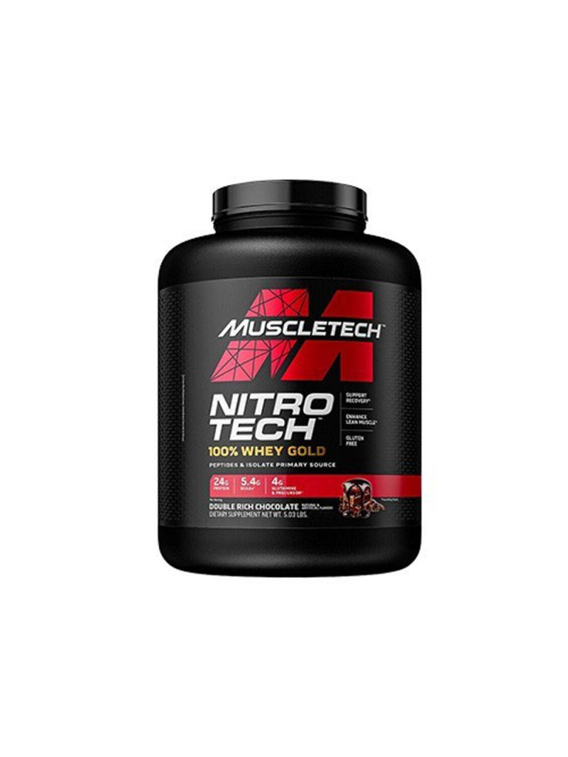 MuscleTech Nitro Tech Protein 100% srvátkové zlato s príchuťou trojitej čokolády - 2270 g