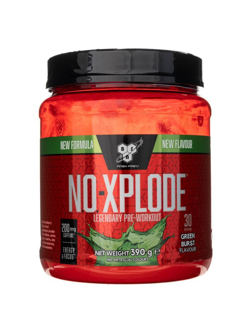 BSN No-Xplode Green Burst Jahoda-kiwi - 390 g