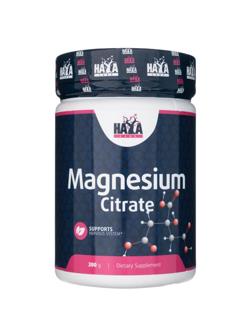 Haya Labs Citrát horečnatý 400 mg, prášok - 200 g