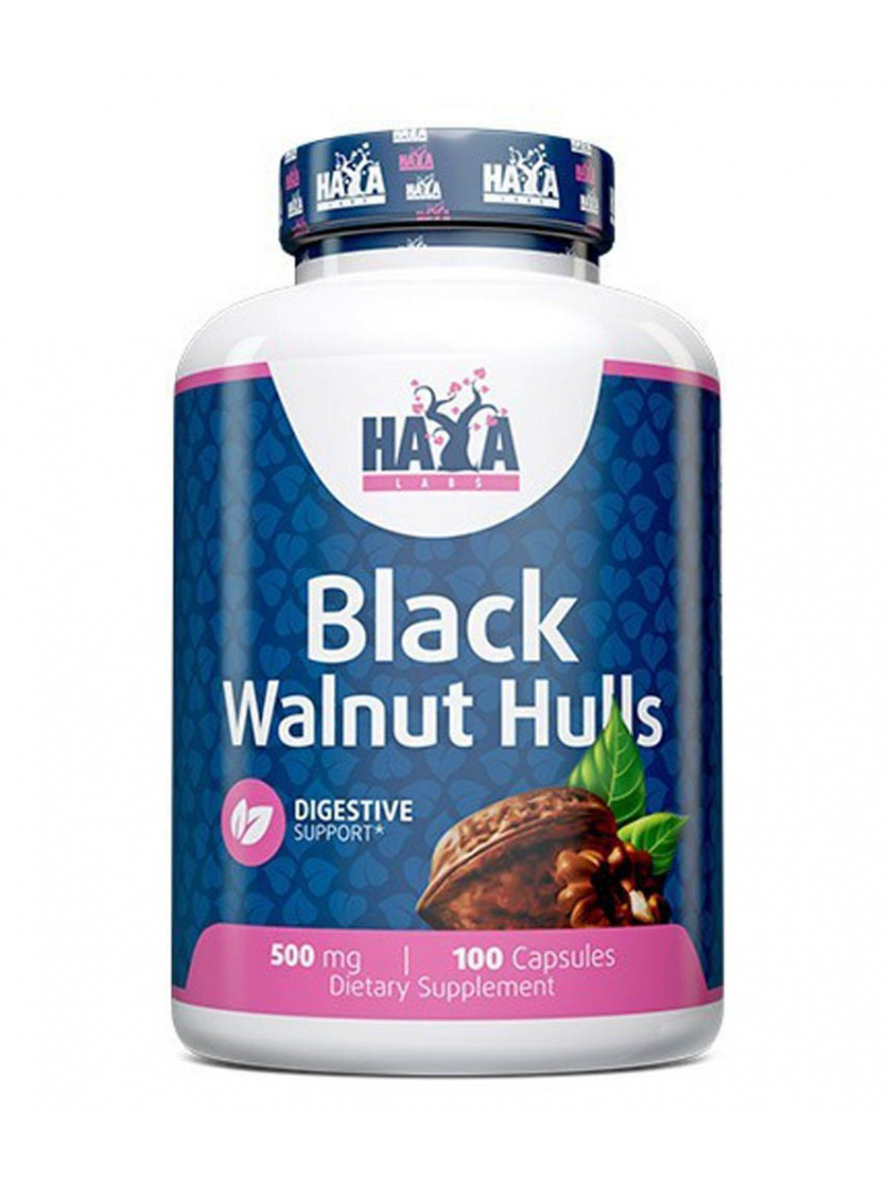Haya Labs Black Walnut Hulls 500 mg - 100 kapsúl