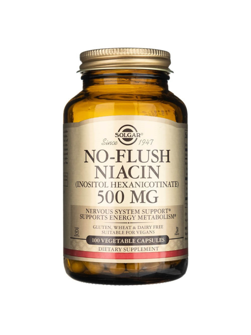 Solgar No-Flush Niacín (vitamín B3) 500 mg – 100 kapsúl