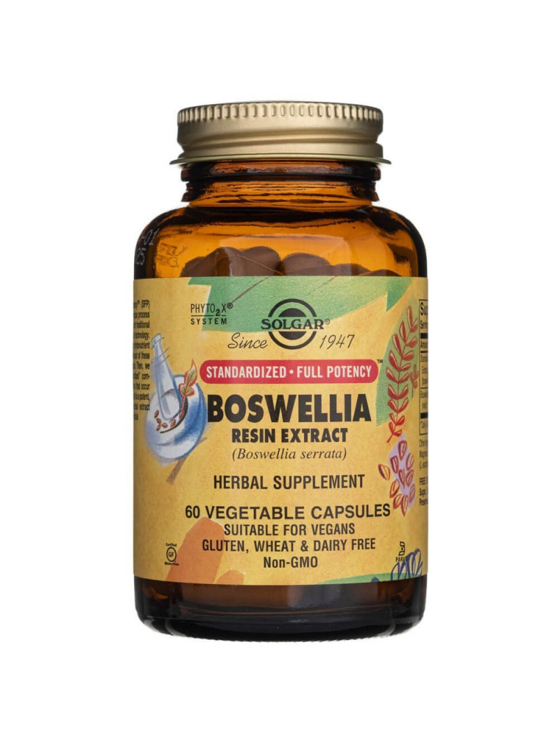 Živicový extrakt Solgar Boswellia - 60 kapsúl