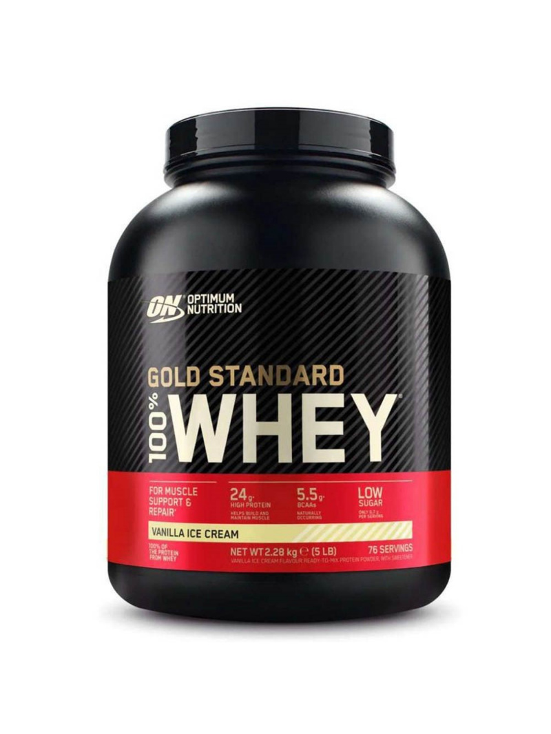 Optimum Nutrition Gold Standard 100% srvátkový proteín, vanilková zmrzlina - 2280 g