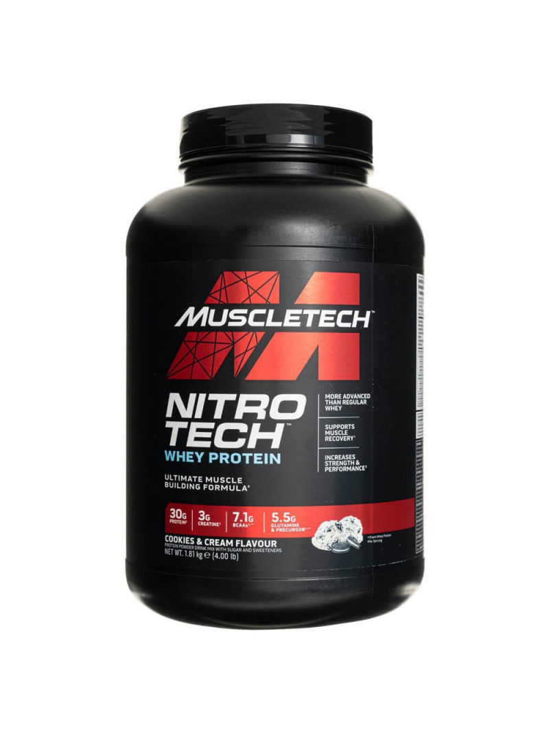 MuscleTech Nitro Tech Protein s príchuťou sušienok a smotany - 1810 g