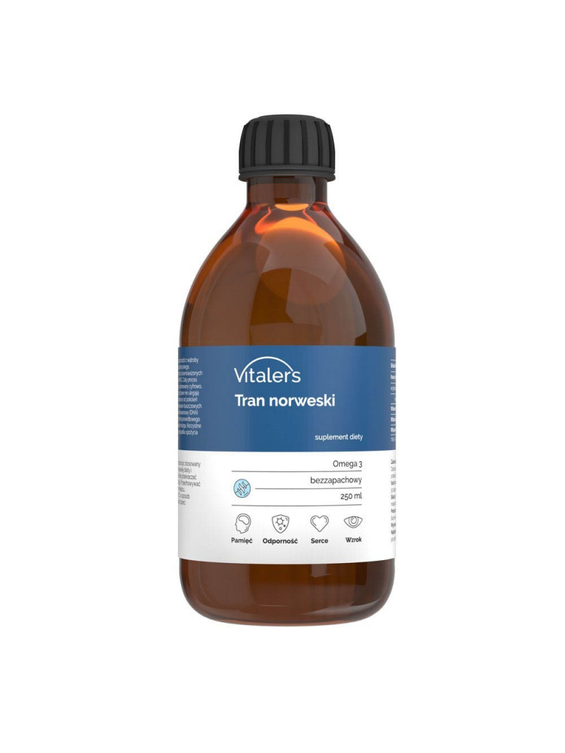 Haya Labs8 Nórsky rybí olej Omega-3 1200 mg bez zápachu - 250 ml