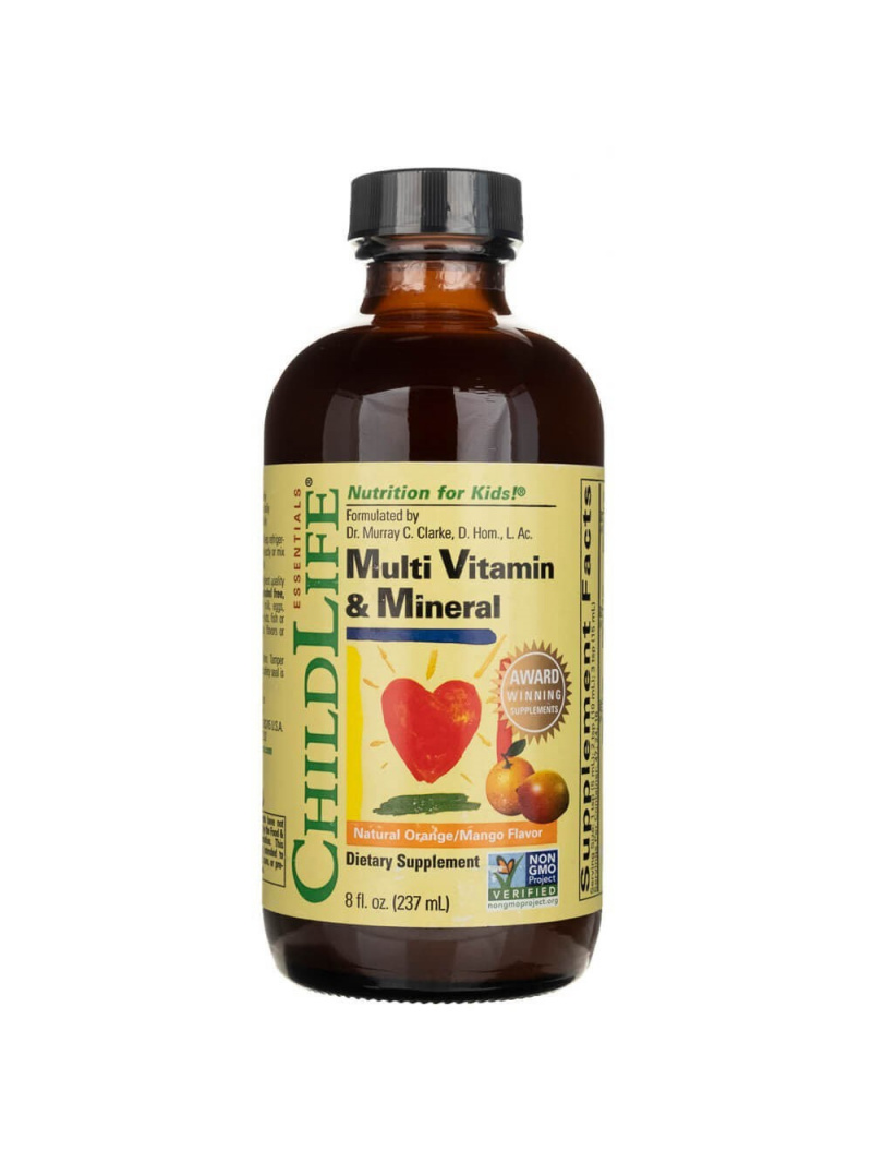 Doctor's Best1 Vitamíny a minerály pre deti, pomaranč mango - 237 ml