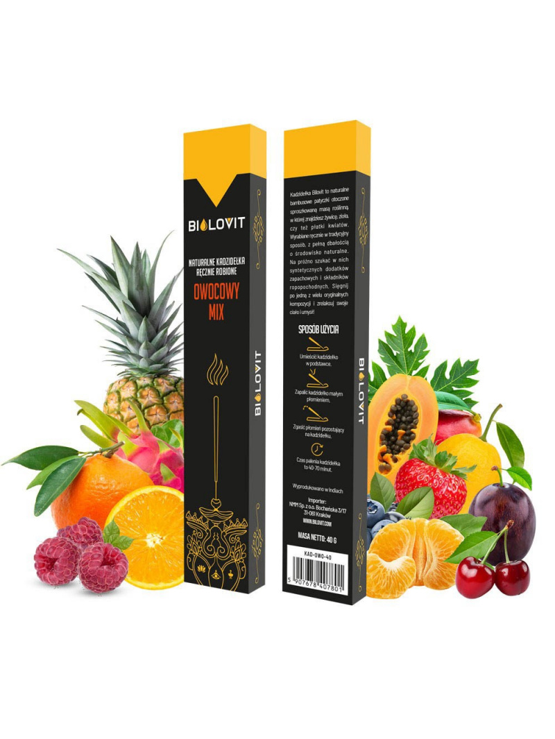 Bilovit Prírodné vonné tyčinky Fruity Mix - 40 g