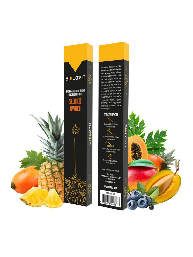 Vonné tyčinky Bilovit Natural Słodkie Owoce - 40 g