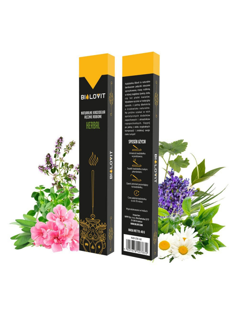 Vonné tyčinky Bilovit Natural Herbal - 40 g