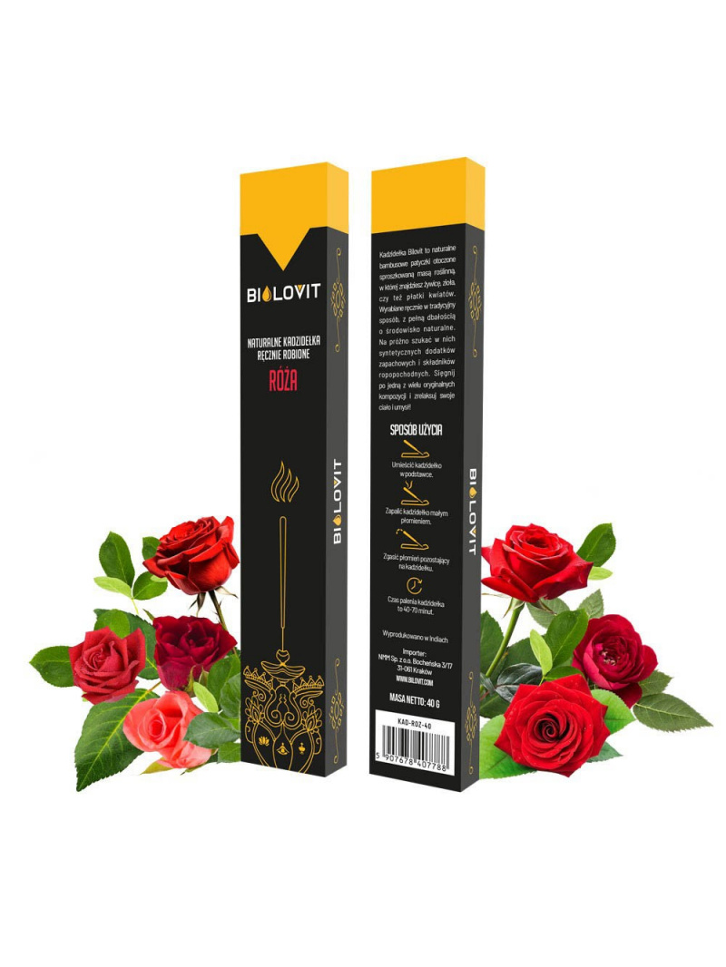 Vonné tyčinky Bilovit Natural Rose - 40 g