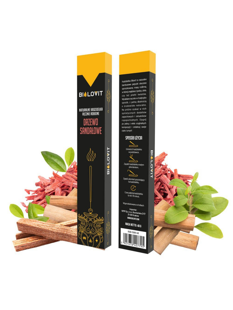 Vonné tyčinky Bilovit Natural Sandalwood - 40 g