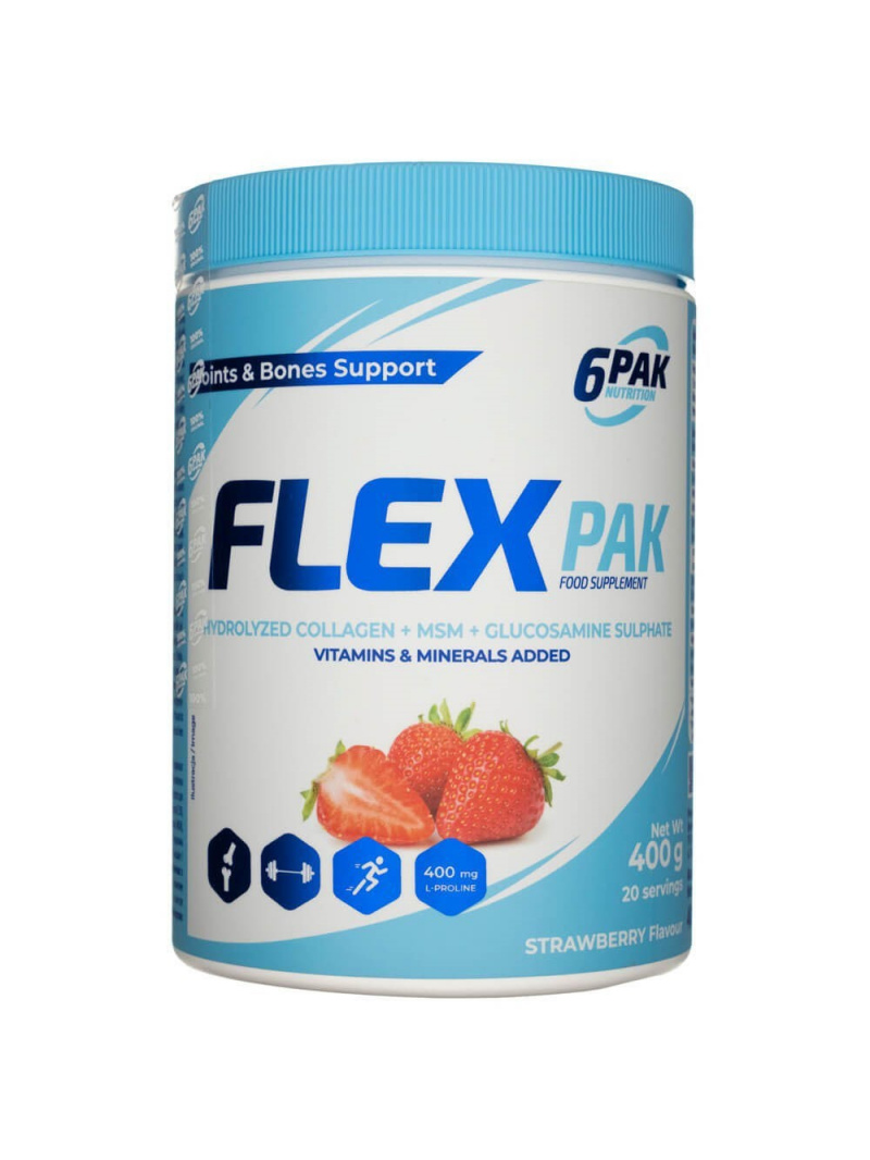 Green Pasture7 Kolagén, MSM, Glukosamín Flex Pak, jahoda - 400 g