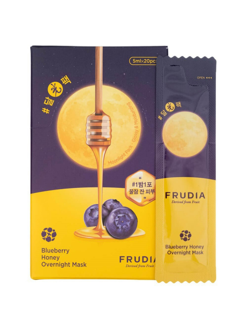 Frudia Hydratačné nočné masky, čučoriedka a med - 20 kusov