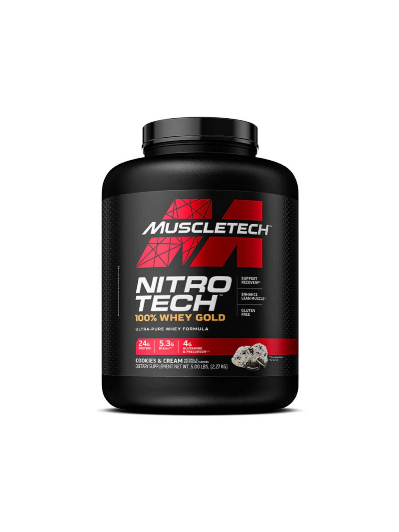 MuscleTech Nitro Tech Protein 100% Whey Gold sušienky - 2270 g